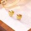 Exquisite Double-Layer Matte Butterfly Stud Earrings