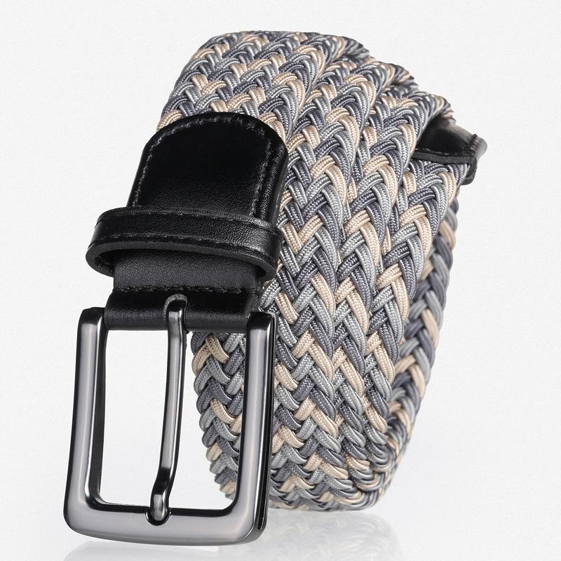 Men's Elastic Belt Canvas Casual Fashion Stretch Braided Working Belt High Quality Elastic for Pants Jeans Trouser Male Straps