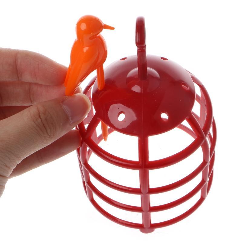 6 Pcs for Creative Birdcage Fruit Fork Toothpick Plastic Stand Holder