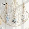 Wooden Nursery Decor Starfish Hanging Decoration, Nautical Coastal Wall Ornament, Ocean Style Room Ornaments Theme Art for Home Beach Lake House