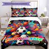 3PC Custom Name Sports Ball Celebration Bedding Set Duvet Cover Closure Includes 1 Duvet Cover & 2 Pillowcases for Bedroom
