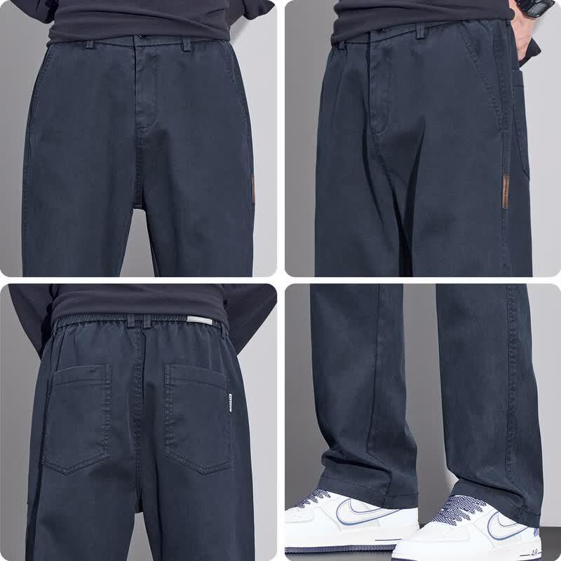 Mark Fairwhale Men's Lightweight Tencel Blend Loose Straight Casual Pants