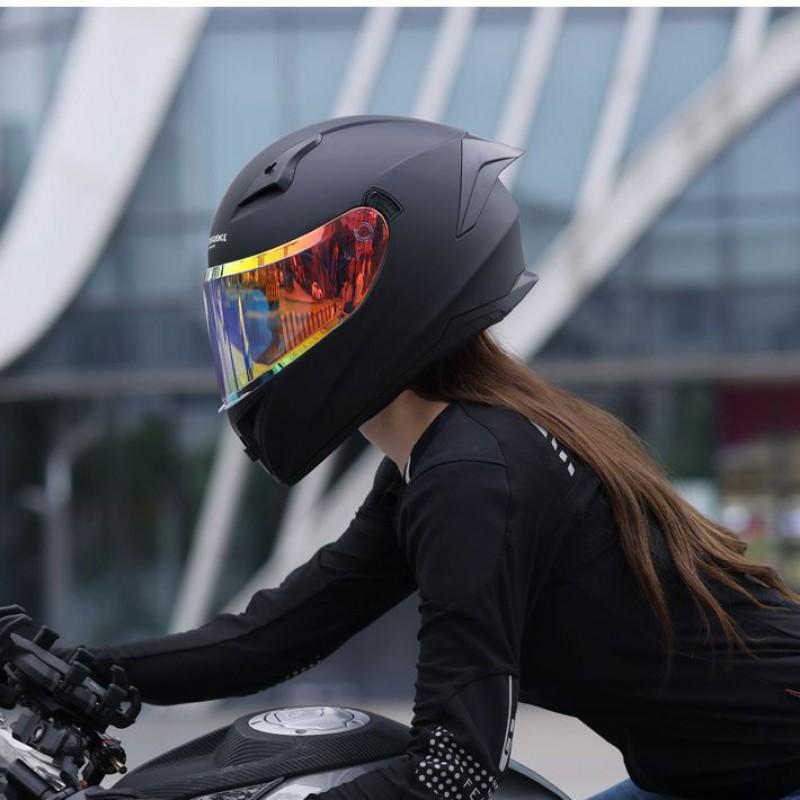 Full Face Motorcycle Helmet With Dual Visor 3C Certified ABS Safety Men Women All Season Riding
