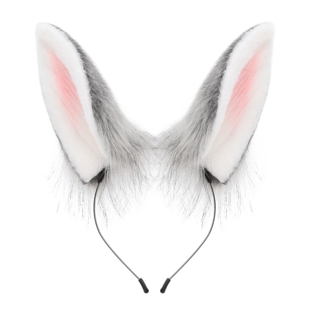 Zweidimensionales Handgemachtes Niedliches Plüsch Kaninchenohren Haaraccessoires Comic-Con Cosplay Requisiten Simulation Tierohren Stirnband Kopfbedeckung