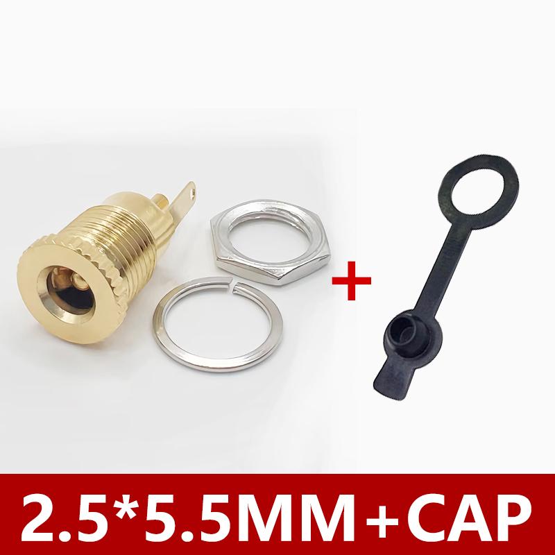 10/50PCS DC099 DC Power Jack Socket 5.5*2.1 5.5*2.5mm Female Panel Mount Connector Metal DC-099 11MM