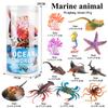 Oenux Miniature Animals Set Wild Sealife Farm Dinosaur Brinquedo Figurine Model Action Figures Zoo Cute Education Kids Toy Gift
