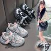 Girls' Sandals with Hollow Mesh, Children's Frame Shoes, Dad Shoes, Summer Boys' Casual Mesh Shoes, Lightweight Running Shoes