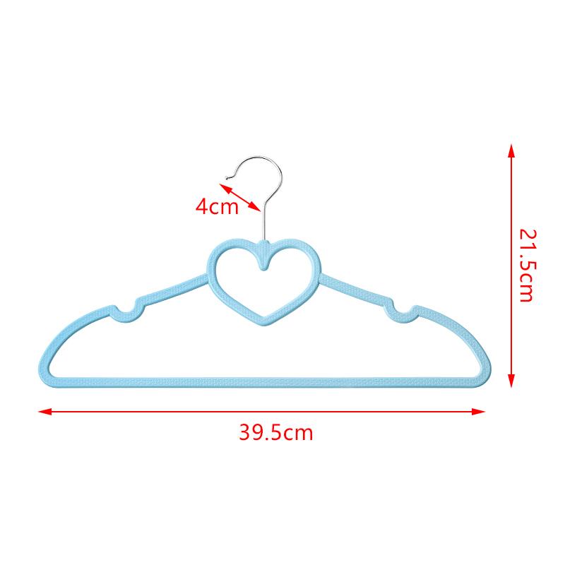 10Pcs Clothes Hanger Durable Heart-Shaped Multifunctional Hangers For Adult Children Clothing Hanging Supplies