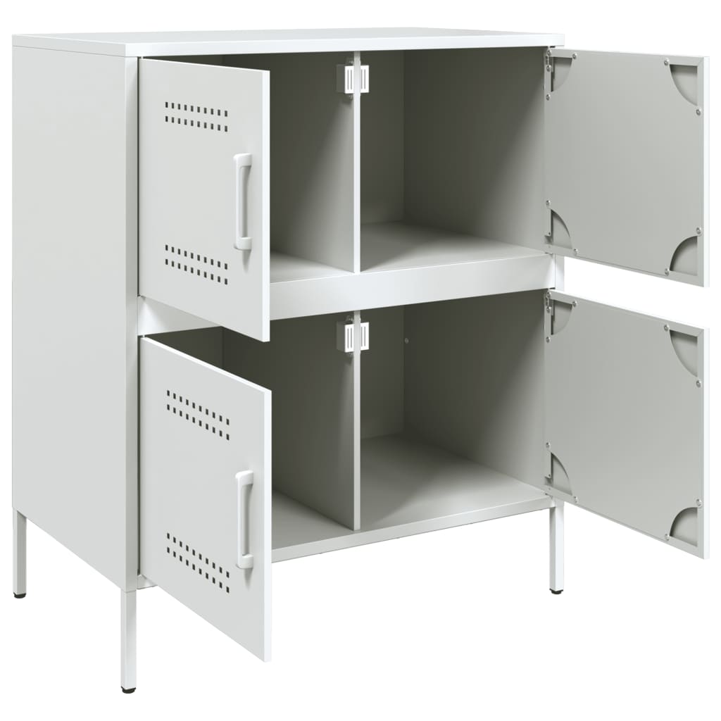 Sideboard White 68 X 39 X 79 Cm Steel