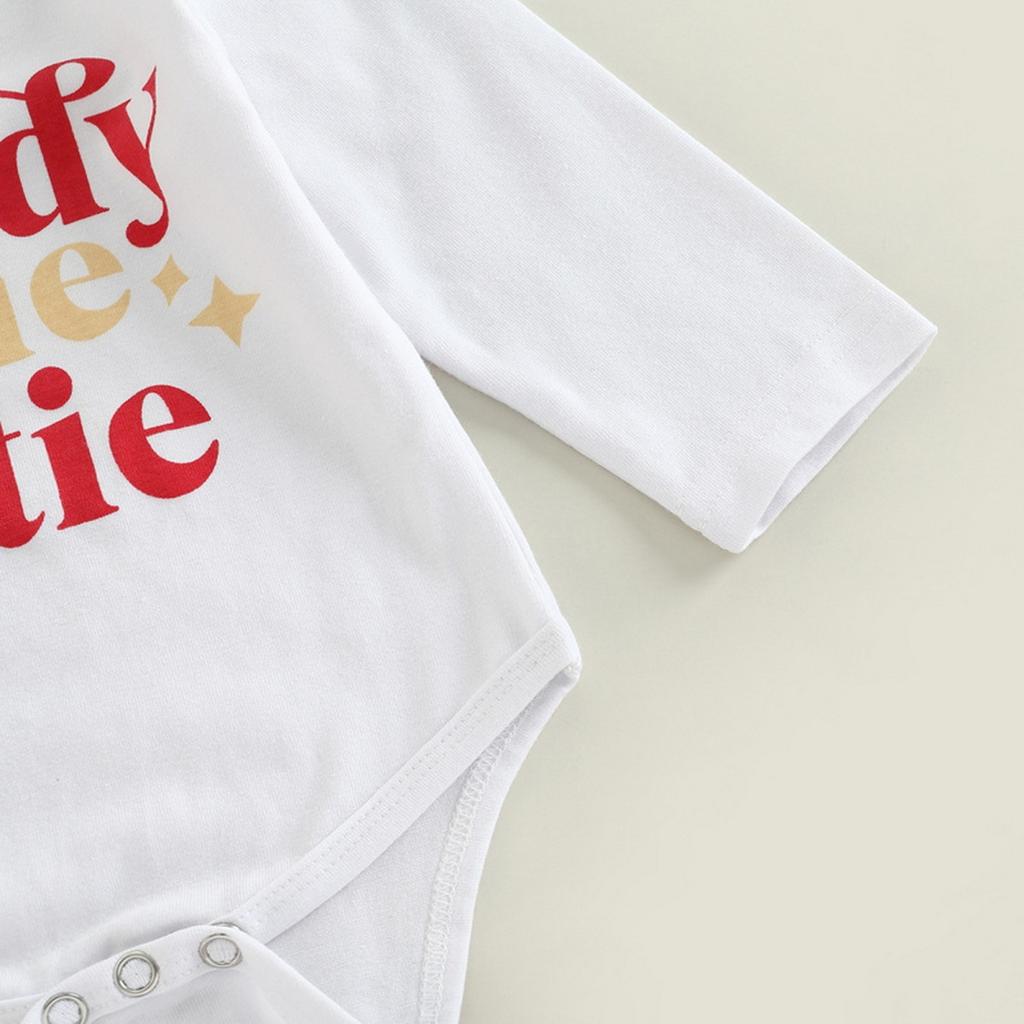 3 stk/sett jentetoppbukser pannebåndsdress for 0-18 måneder fargerikt trykk utsvingte bukser langermet bodysuit med knapper i skrittet småbarnsantrekk