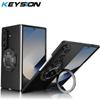 KEYSION 360°Rotating Magnetic Ring Stand Phone Case for MagSafe for Samsung Galaxy Z Fold 7 5G Wireless Charging Hard Back Cover