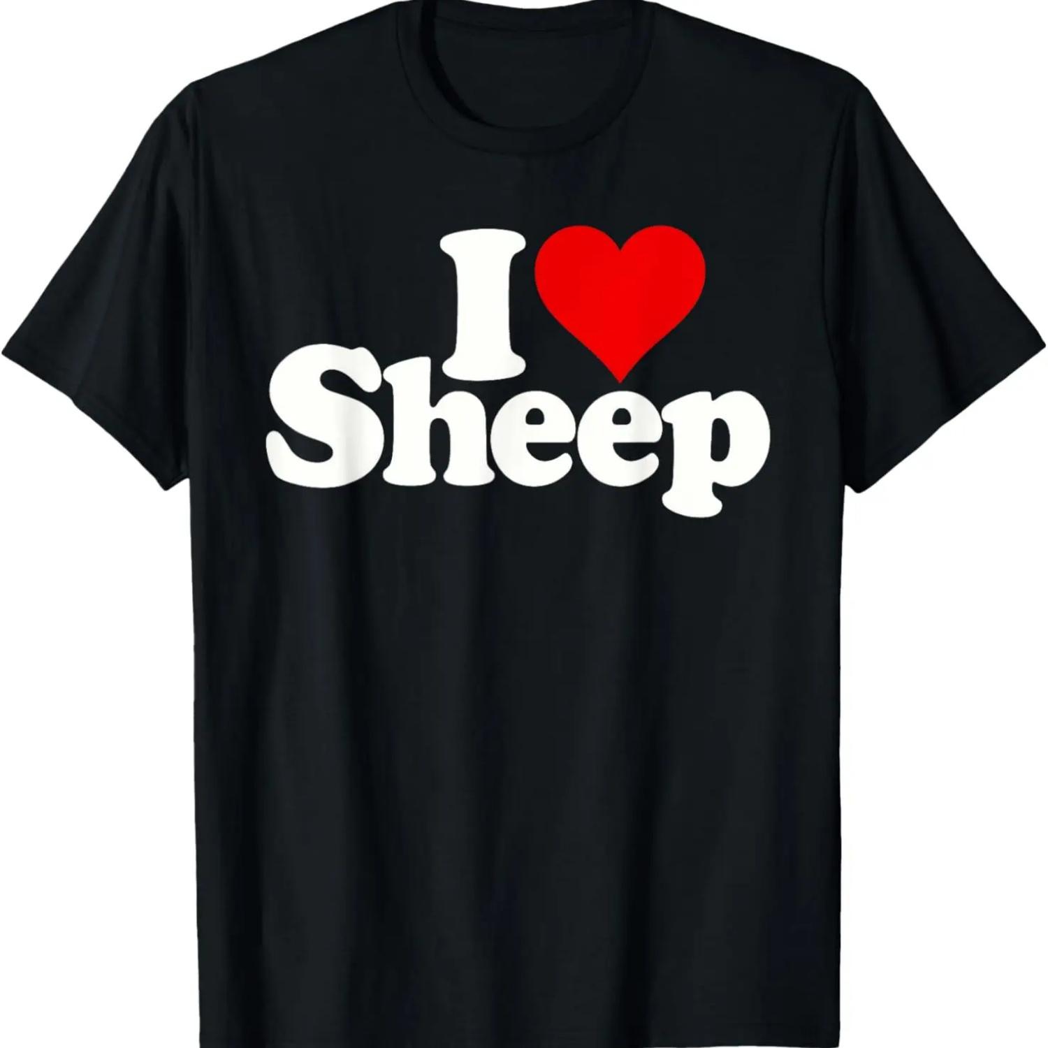I LOVE HEART SHEEP LIVESTOCK T-Shirt S чёрный