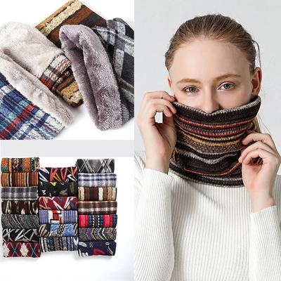 20 Colours Winter Warm Windproof Fleecing Thickening Knitted Neckerchief Women Men Fashion Tide Ring Neck Scarves Soft Muffler