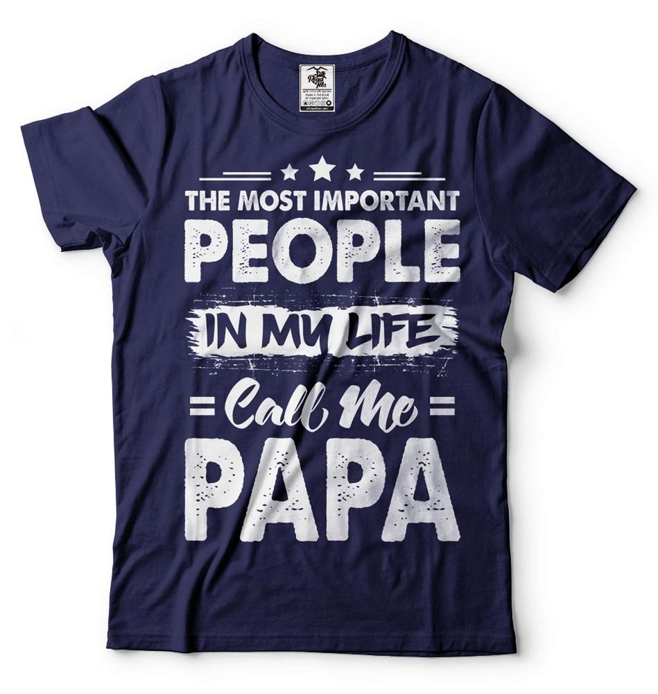 Mens Papa Tshirt Papa Birthday Tee Papa Gift Fathers Day Papa Shirt Father Shirt Unisex T-Shirt L