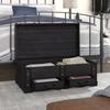 VidaXL Coffre de rangement en bois Large Noir 60797