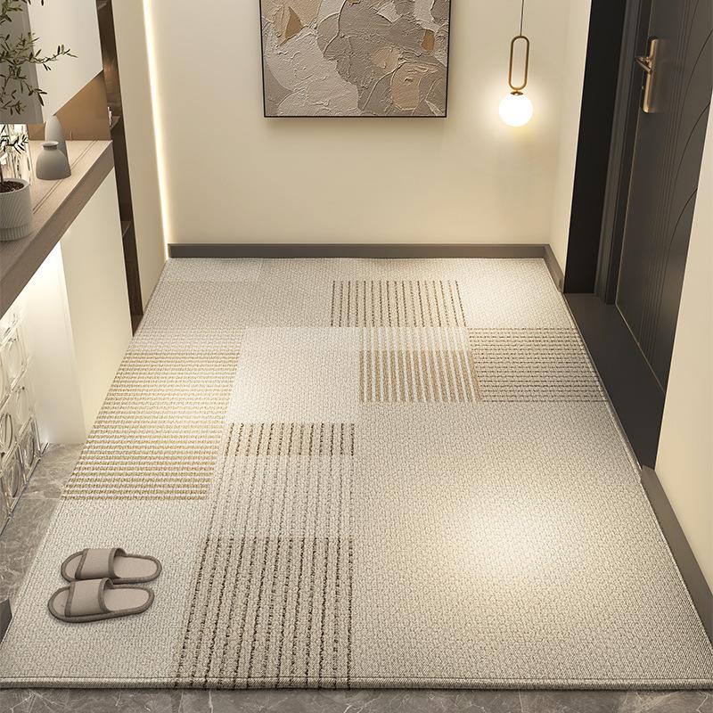 Simple Cloth Bottom Circle Velvet Floor Mat Dirt-Resistant And Easy To Take Care Of At The Entrance Door High-End Carpet Non-Slip  Cutting Floor Mat