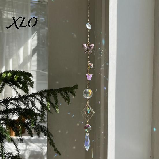 Unique Housewarming Gifts Butterfly Crystal Suncatcher Wind Chime, Rainbow Maker Prism Hanging Ornament, Chime Indoor Outdoor Pendant for Home,