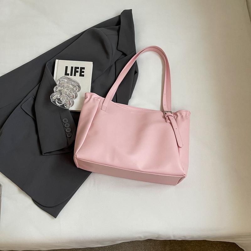 Casual Retro Women's Bag 2025 New Fashion Shoulder Bag Large Capacity Commuter Bag College Student Portable Tote Bag