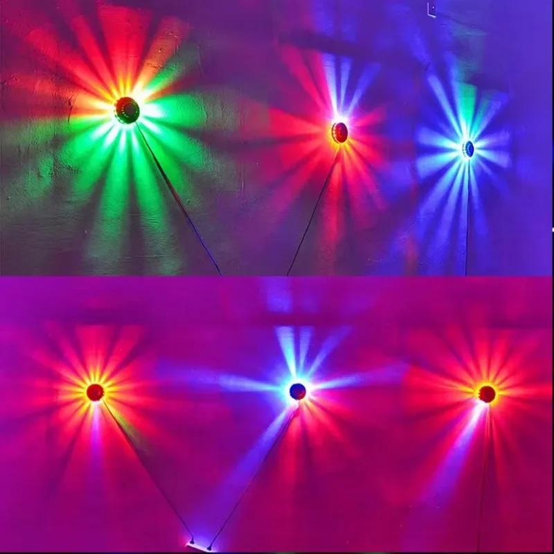 RGB DJ Disco Laser Light EU/US Plug Rechargeable LED KTV Strobe Stage Effect Wedding Xmas Holiday Party Lamp Stage Lights