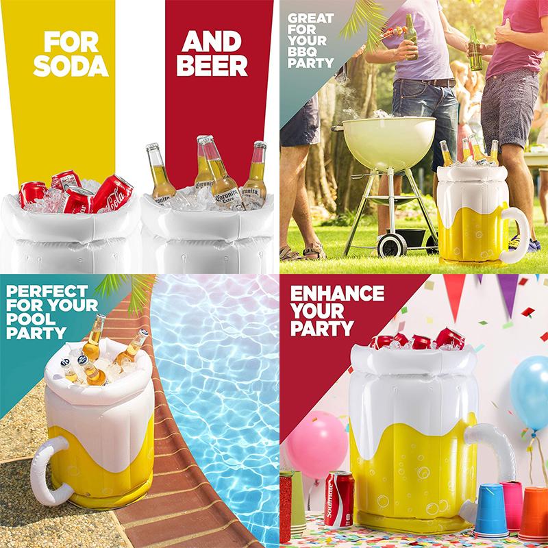 Large Inflatable Cooler Party Floating Drink Cooler2 in 1 Drink Floater and Party Supplies Summer Party Decoration Drink Floater