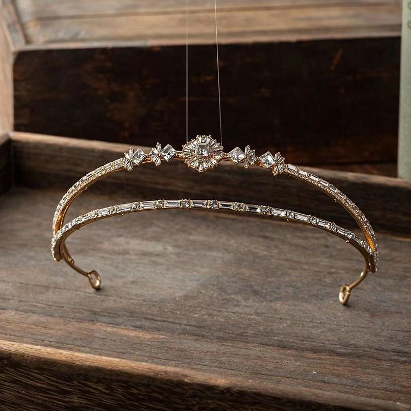 

Fashion Luxury Bridal Crowns Women Tiaras Rhinestone Crystal Diadem Bride Headband Wedding Banquet Hair Accessories Headdress