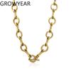 Simple Trendy Versatile Stainless Steel OT Clasp Bracelet Necklace Circular No Fading Color for Parties Anniversaries Engagement