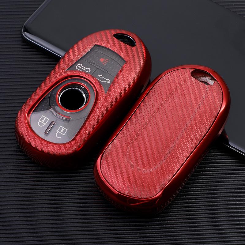 Carbon Fiber Pattern Protective Key Shell for Buick (4/5-Button) - Envision, Regal, Excelle, LaCrosse, GL6.