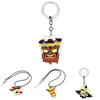 Portachiavi Ciondolo Action Figure Crash Bandicoot di Qualità Premium Maschera Aku Dr Neo Cortex