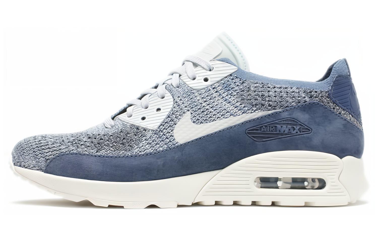 

Nike Air Max 90 Ultra 20 Flyknit Grey White Women s 889694-400 38.5