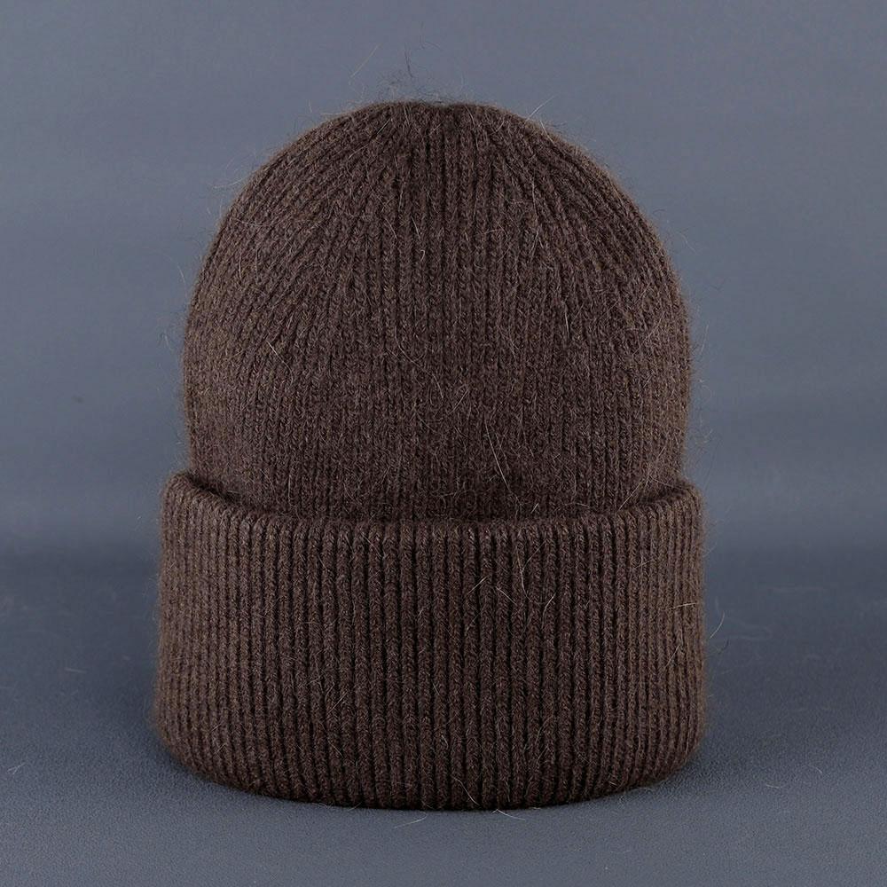 2023 new  Hot Selling Winter Hat Real Rabbit Fur Winter Hats For Women Fashion Warm Beanie Hats Solid Adult Cover Head Cap