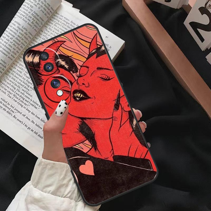 Aesthetic Devil Woman Bad Girl For Honor Magic 8 Pro 7 5 6 Lite Case For Honor 400 200 70 50 X8c X8b X9a X9b X9c X9d Win RT