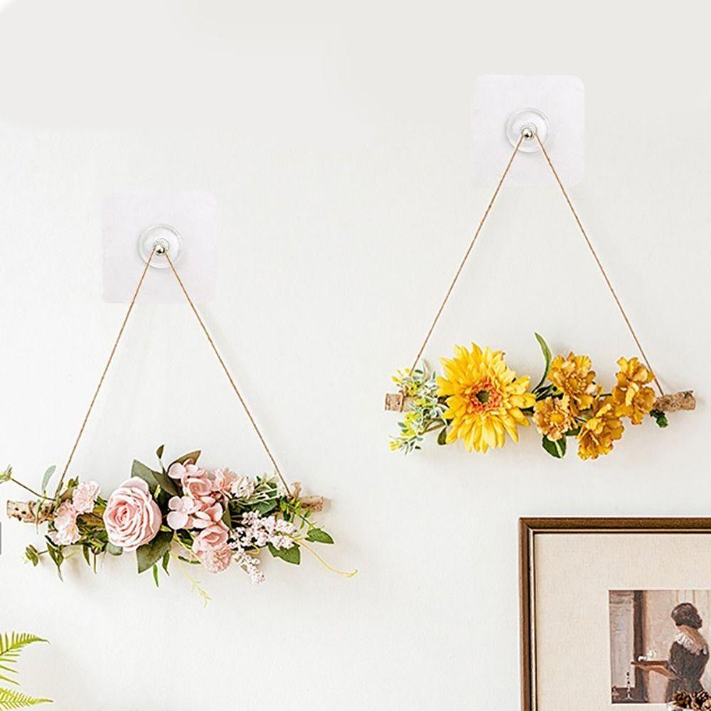 1Pcs Heavy Duty Plant Flower Pot Hanging Bracket Wall Mounted Seamless Transparent Hooks