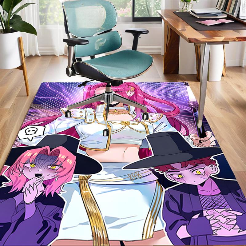 1pc KPop Demon Hunters MIRA3 Design Area Rug - Non-Slip, Soft & Cozy Floor Mat for Living Room, Bedroom, Office - Indoor/Outdoor Decorative Carpet