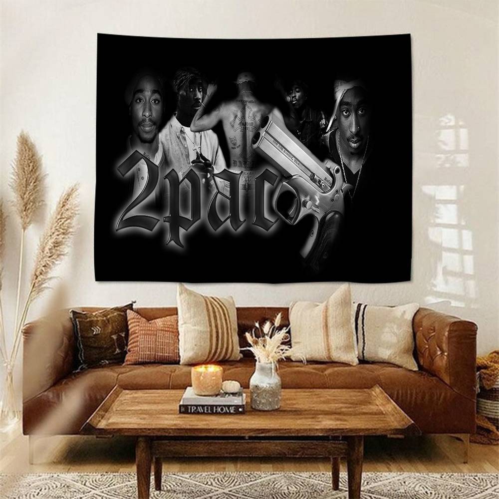 

2PAC Tupac 3D Printed Cartoon Tapestry Wall Hanging Decoration Household Home Decor 74x94cm(29x37in)