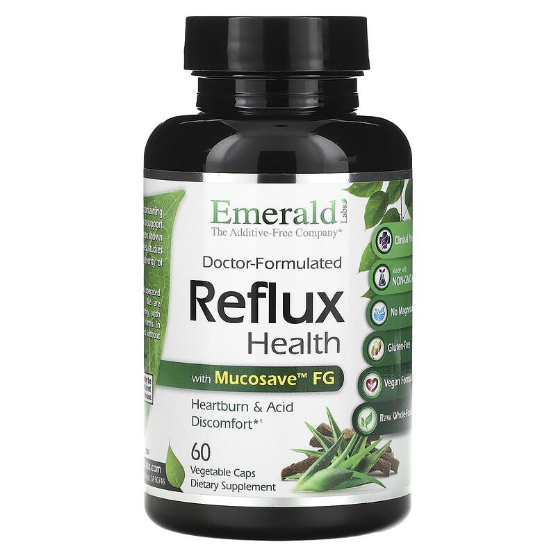 Reflux Health with Mucosave FG, 60 Vegetable Caps