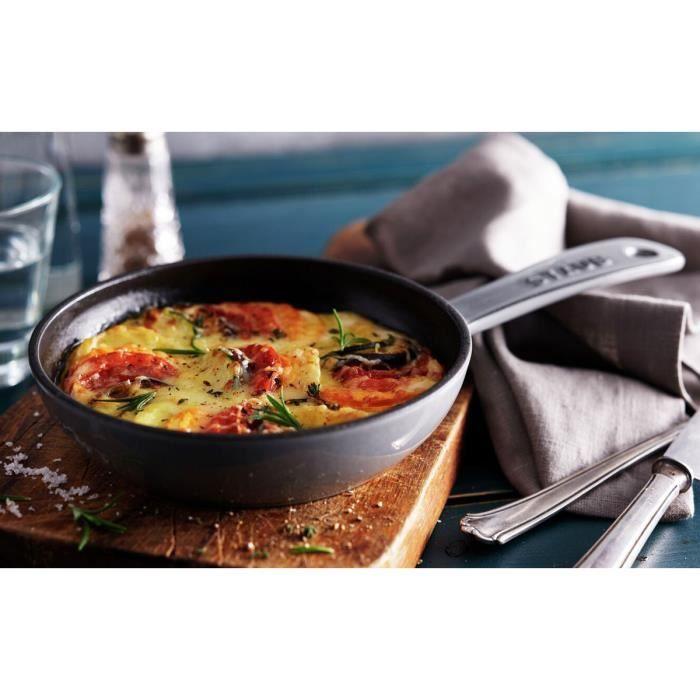 Gusseisenpfanne - STAUB - 16 cm - Graphitgrau - Langlebigkeit - Gleichmäßige Hitzeverteilung - Mattschwarze Emaillierung