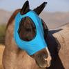1 Pezzo Colore Casuale Maschera Viso Cavallo Anti Mosche Traspirante Elastica Maglia a Rete Anti Zanzare Attrezzatura Equestre per Equitazione