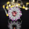 European and American Light Luxury Sapphire Open Ring for Women