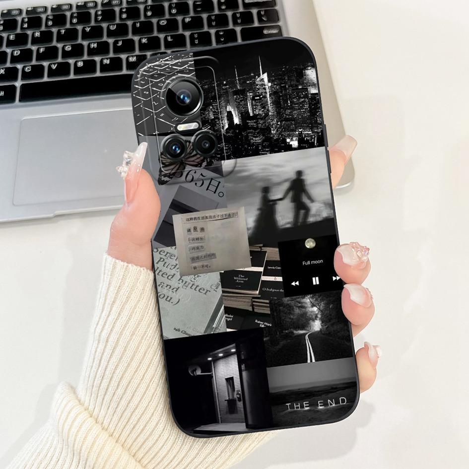 For Realme GT Neo 3 Case RMX3561 RMX3560 Shockproof Cover Fashion Tulip Soft Silicone Matte Phone Cases For Realme GT Neo3 Coque