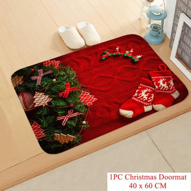 Cheap Christmas Doormat Kitchen Mat Santa Claus NonSlip Rug Christmas