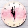 12 inch Modern Simple Ballet Dancer Wall Clock Girl Princess Pink Wall Clock Home Living Room Decorative Girl Bedroom Decor