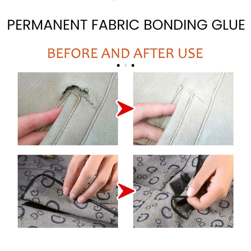 50ml Multifunctional Fabric Glue Washable Fabric Adhesive Waterproof Permanent Fabric Bonding Glue for Clothing Repairs