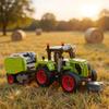 Bauernhoftraktor mit Ballenpresse Bausteine, Technic Landwirtschaftliches Fahrzeug, DIY STEM Montage Spielzeug für Sammler