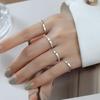 Silberner Koreanischer 26 Buchstaben A-Z Offener Ring Herren und Damen Ring Partnergeschenk Schmuck