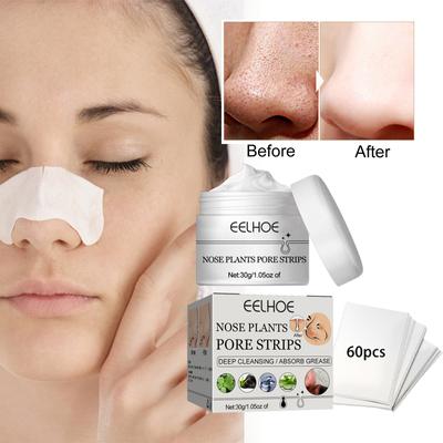 60 st Pore Cleansing Strips Pormaskborttagare med pormask, mild rengöring och renande näsremsor