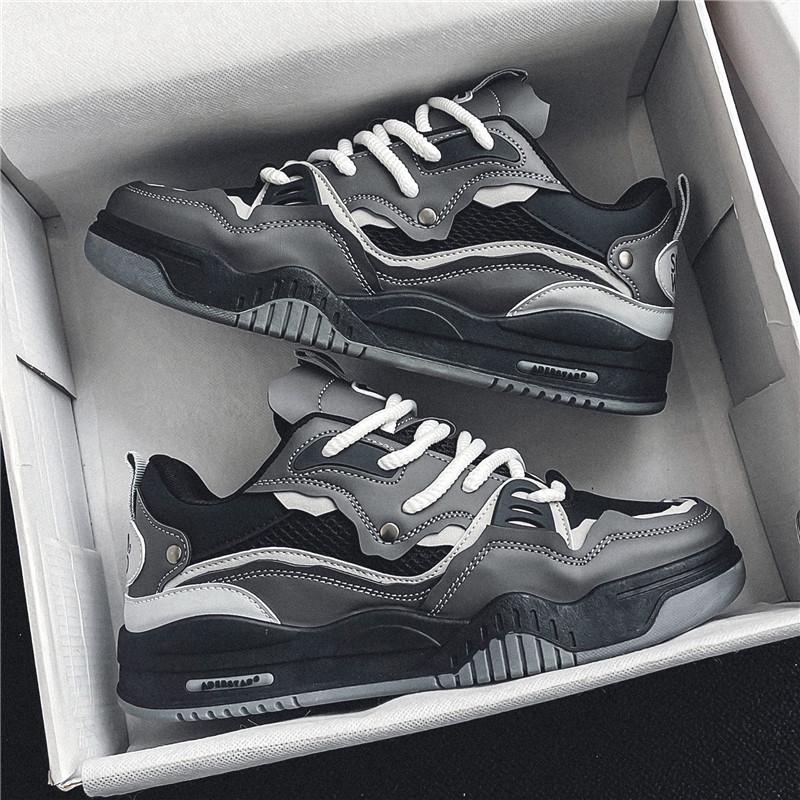 2024 Spring Retro Casual Hong Kong-Style Men's Breathable Sports Board Shoes