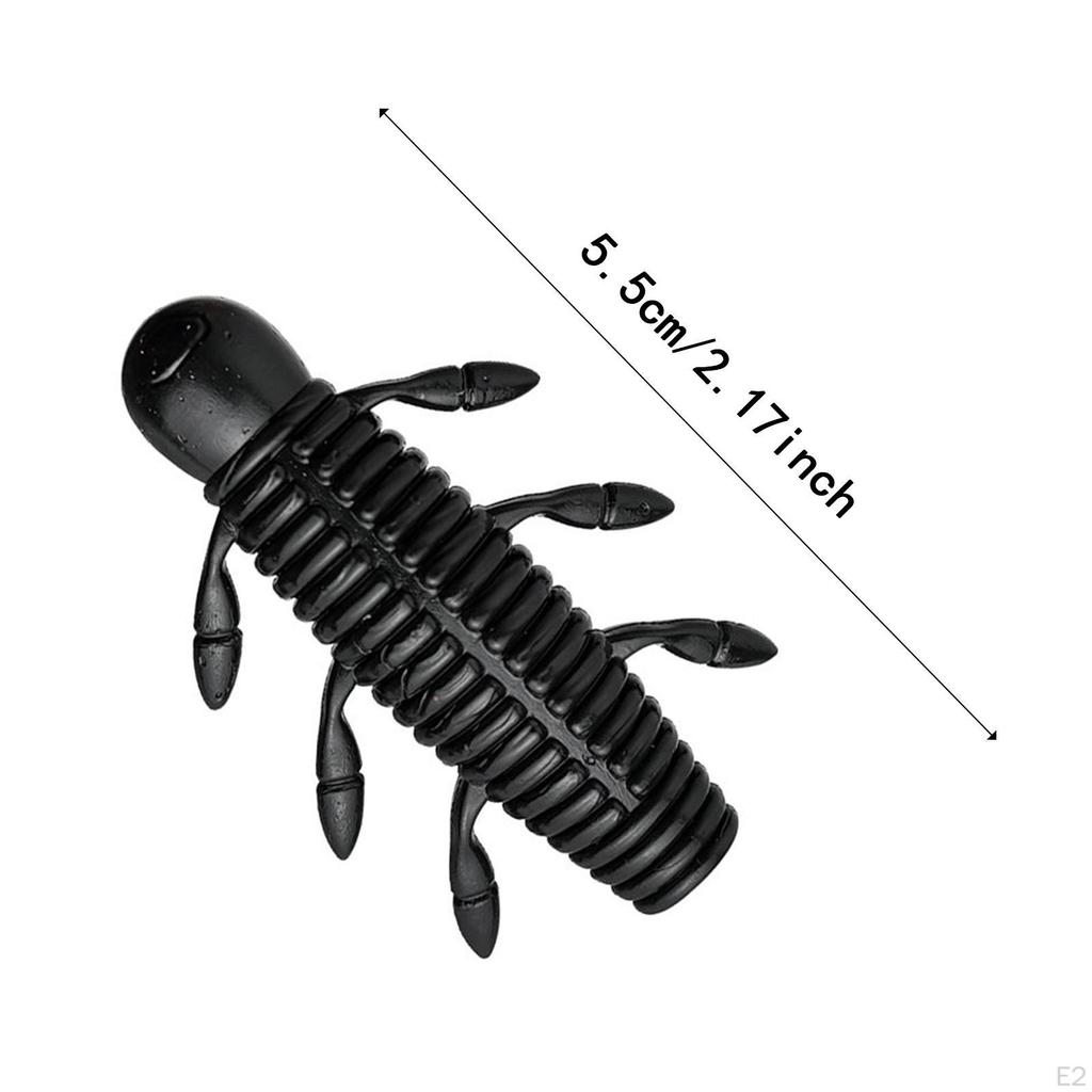 6 Stück Weiche Angelköder Künstlich Leicht Lebensecht Zubehör Maden Köder