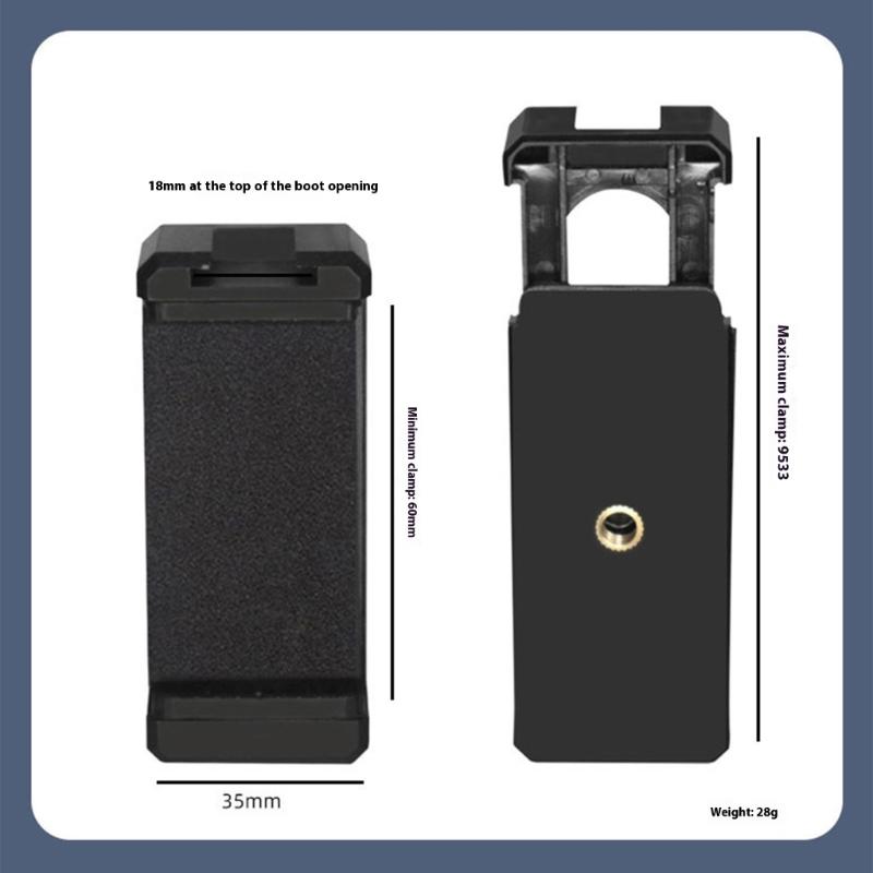 2pcs Extendable Smartphone Clip Double Mounting Point Cold Shoe Adapter Phone Mount Photography Gear