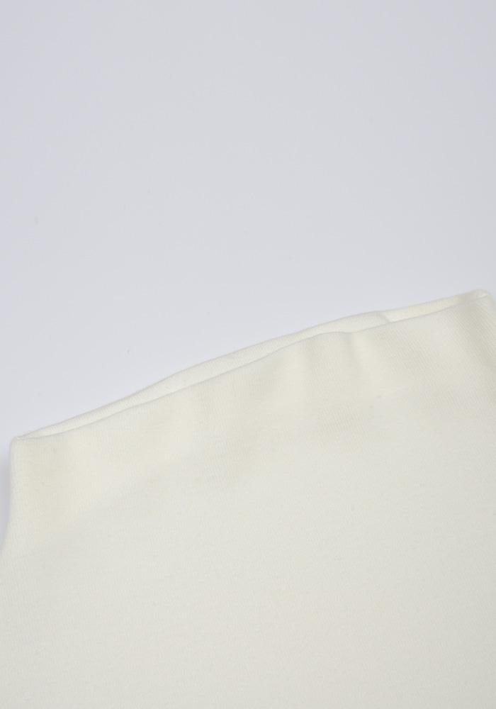 Ebeule Button Pin Tuck T-Shirt Ivory