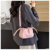 IELGY All-Match Bucket Bag Niche Design Chain Cross-Body Pleated Bag